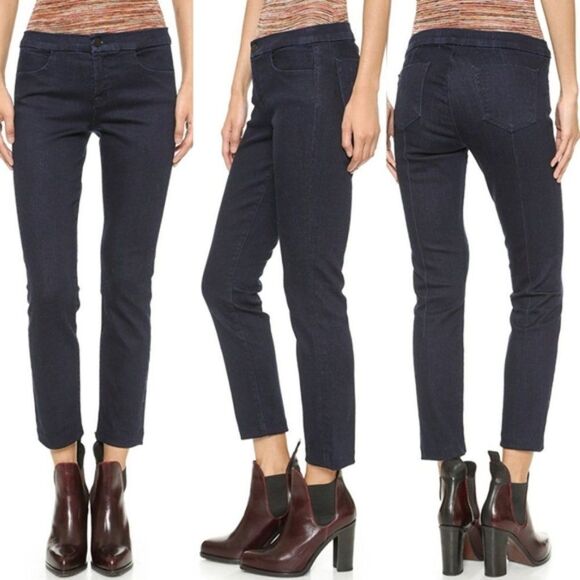 J Brand Jeans Size 10 (30 in) Crop Mid Rise Tailored Inkwell Blue - Picture 1 of 15